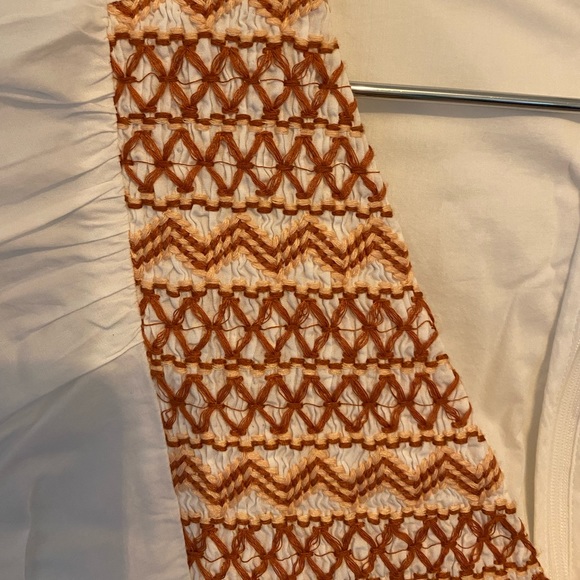 NWT Madewell Embroidered Poplin V-Neck Mini Dress - Picture 9 of 11